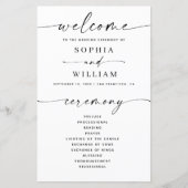 Minimalistisch eenvoudig huwelijksprogramma | Mode (Voorkant)