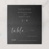 Minimalistisch eenvoudig huwelijkstafelnummer plaatskaartje (Buitenkant ongevouwen)