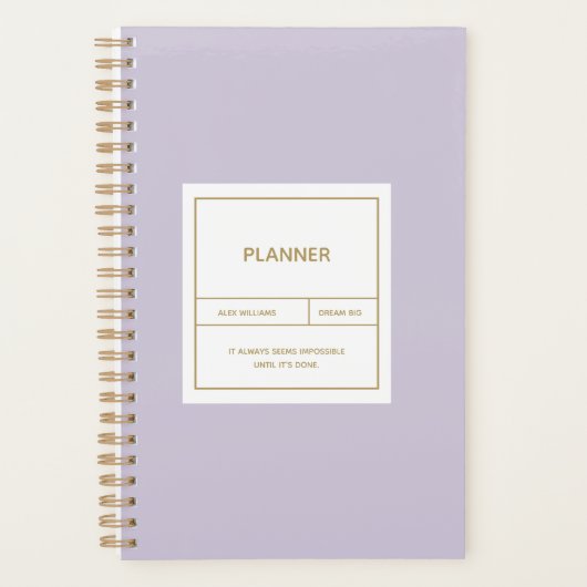 Minimalistisch eenvoudig kantelontwerp planner (Voorkant)