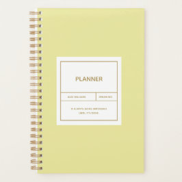 Minimalistisch eenvoudig kantelontwerp planner