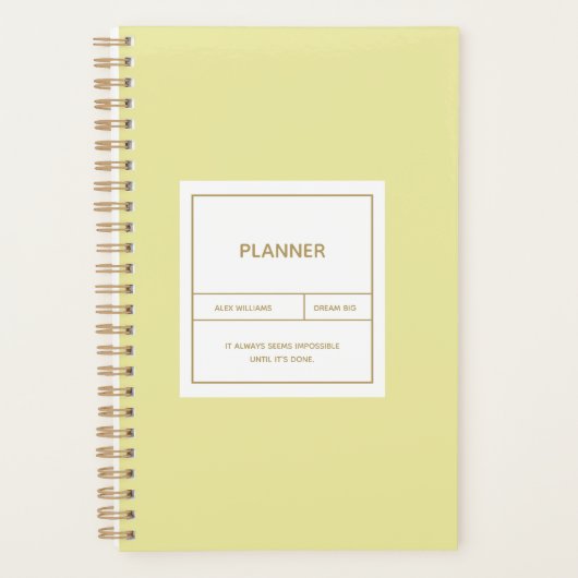 Minimalistisch eenvoudig kantelontwerp planner (Voorkant)