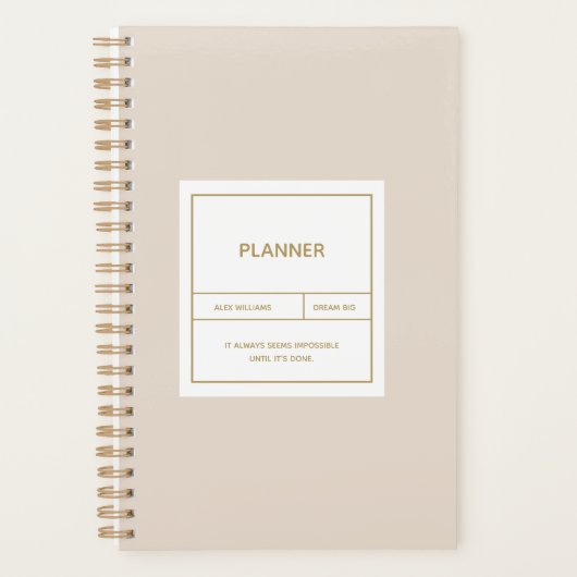 Minimalistisch eenvoudig kantelontwerp planner (Voorkant)