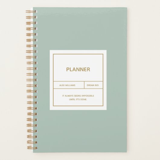 Minimalistisch eenvoudig kantelontwerp planner (Voorkant)