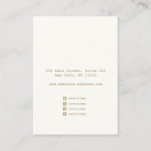 Minimalistisch eenvoudig Ketting juwelier beeldsch Visitekaartje (Achterkant)