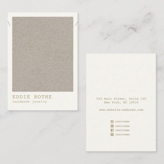 Minimalistisch eenvoudig Ketting juwelier beeldsch Visitekaartje (Voorkant / Achterkant)