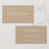 Minimalistisch eenvoudig Kraft-Visitekaartje Visitekaartje (Voorkant / Achterkant)