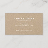 Minimalistisch eenvoudig Kraft-Visitekaartje Visitekaartje (Achterkant)