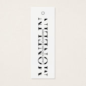 Minimalistisch eenvoudig Label met kledingprijs zw Mini Visitekaartjes (Voorkant)
