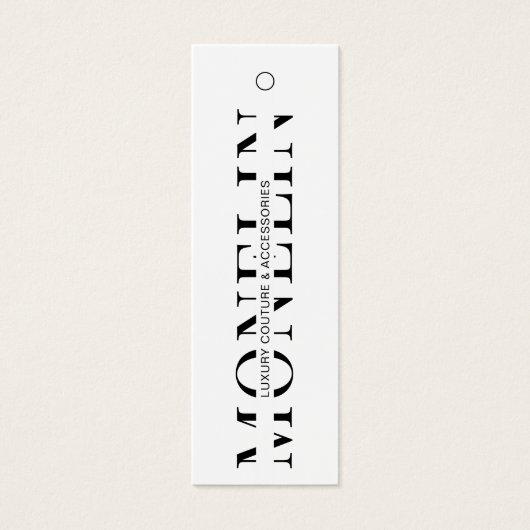 Minimalistisch eenvoudig Label met kledingprijs zw Mini Visitekaartjes (Voorkant)