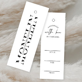 Minimalistisch eenvoudig Label met kledingprijs zw Mini Visitekaartjes