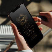 Minimalistisch eenvoudig legant goud voor weddensc kaart