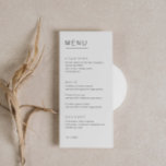 Minimalistisch eenvoudig lettertype bruiloft menu<br><div class="desc">Deze aanpasbare bijpassende trouwmenukaart is ontworpen om te coördineren met ons Minimalistische All In One-Collectie en heeft een strakke en eenvoudige lay-out, met een eenvoudig lettertype. Voor meer geavanceerde aanpassingen van dit ontwerp, bijvoorbeeld het wijzigen van de lay-out, het lettertype of de tekstgrootte, klikt u op de knop "AANPASSEN" hierboven....</div>