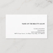 Minimalistisch eenvoudig lichtbeige schoonheidssal afsprakenkaartje (Achterkant)