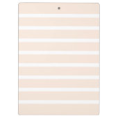 Minimalistisch eenvoudig lichtroze strippatroon klembord (Achterkant)