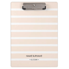 Minimalistisch eenvoudig lichtroze strippatroon klembord