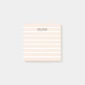 Minimalistisch eenvoudig lichtroze strippatroon post-it® notes (Voorkant)