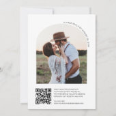 Minimalistisch eenvoudig Lijst QR-codeboog Kaart (Achterkant)