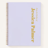 Minimalistisch eenvoudig Lila gouden recept Journa Notitieboek (Voorkant)