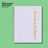 Minimalistisch eenvoudig Lila gouden recept Journa Notitieboek