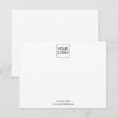 Minimalistisch eenvoudig Logo bedrijf Notitiekaartje (Voorkant / Achterkant)