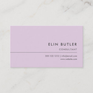 Minimalistisch eenvoudig Logo Paars Visitekaartje