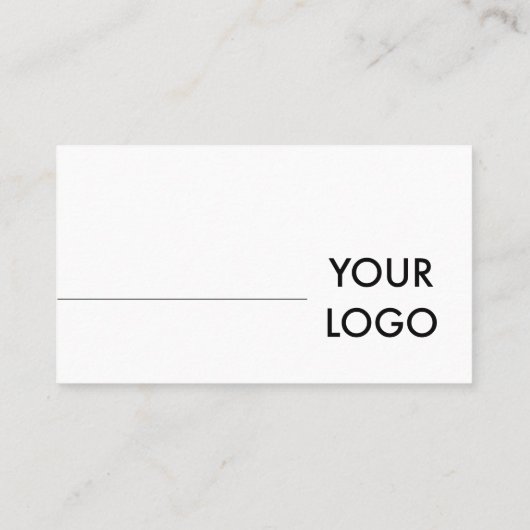 Minimalistisch eenvoudig Logo wit Visitekaartje (Achterkant)