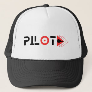 Minimalistisch, eenvoudig, luchtvaart, vliegtuig,  trucker pet