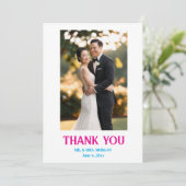 Minimalistisch Eenvoudig Manuscript met de Foto va Bedankkaart (Staand voorkant)