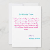 Minimalistisch Eenvoudig Manuscript met de Foto va Bedankkaart (Achterkant)