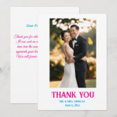 Minimalistisch Eenvoudig Manuscript met de Foto va Bedankkaart (Voorkant / Achterkant)