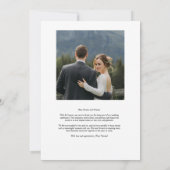 Minimalistisch Eenvoudig Manuscript met de Foto va Bedankkaart (Achterkant)