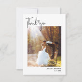 Minimalistisch Eenvoudig Manuscript met de Foto va Bedankkaart (Voorkant)