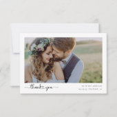 Minimalistisch Eenvoudig Manuscript met de Foto va Bedankkaart (Voorkant)