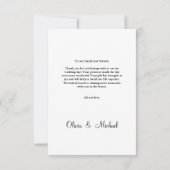 Minimalistisch Eenvoudig Manuscript met de Foto va Bedankkaart (Achterkant)