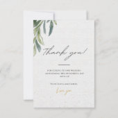 Minimalistisch Eenvoudig Manuscript met de Foto va Bedankkaart (Achterkant)