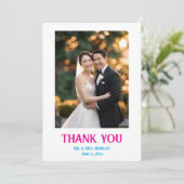 Minimalistisch Eenvoudig Manuscript met de Foto va Bedankkaart (Staand voorkant)