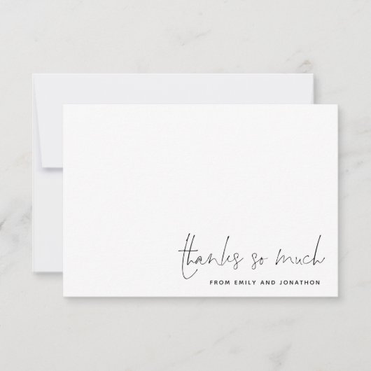 Minimalistisch Eenvoudig Manuscript Weddenschap Ha Notitiekaartje (Voorkant)