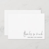 Minimalistisch Eenvoudig Manuscript Weddenschap Ha Notitiekaartje (Voorkant / Achterkant)