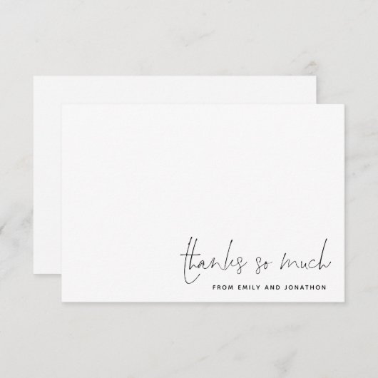 Minimalistisch Eenvoudig Manuscript Weddenschap Ha Notitiekaartje (Voorkant / Achterkant)