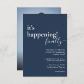 Minimalistisch eenvoudig marineschip kaart (Voorkant / Achterkant)