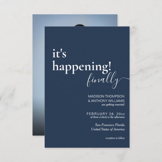 Minimalistisch eenvoudig marineschip kaart (Voorkant / Achterkant)