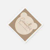 Minimalistisch eenvoudig modern Baby shower Servet (Hoek)