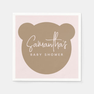 Minimalistisch eenvoudig modern Baby shower Servet