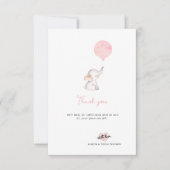 Minimalistisch eenvoudig modern Baby shower voor o Bedankkaart (Voorkant)