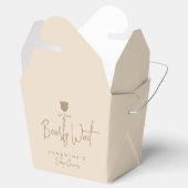 Minimalistisch eenvoudig modern beer Baby shower Bedankdoosjes (Geopend)