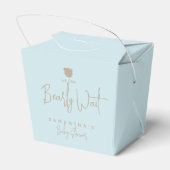 Minimalistisch eenvoudig modern beer Baby shower Bedankdoosjes (Achterkant)