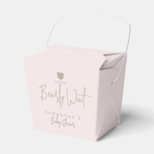 Minimalistisch eenvoudig modern beer Baby shower Bedankdoosjes