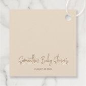 Minimalistisch eenvoudig modern beer Baby shower Bedankjes Labels (Achterkant)