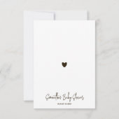 Minimalistisch eenvoudig modern beer Baby shower Bedankkaart (Achterkant)