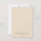 Minimalistisch eenvoudig modern beer Baby shower Bedankkaart (Achterkant)